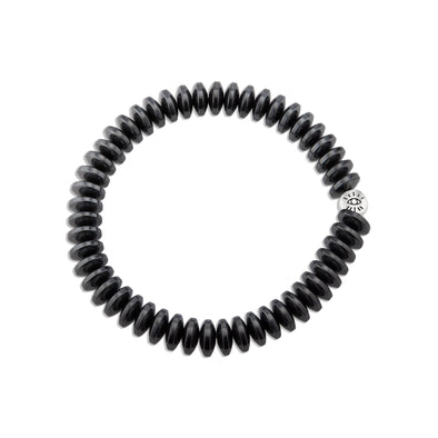 8mm Hematite Rondelle Men's Bracelet