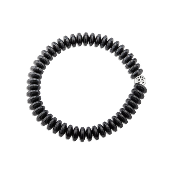 8mm Hematite Rondelle Men's Bracelet