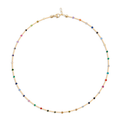 Goddess Gold with Mixed Gemstone Necklace