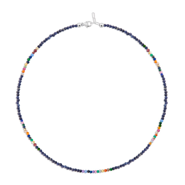 Sapphire and Multicolored Gemstone Necklace
